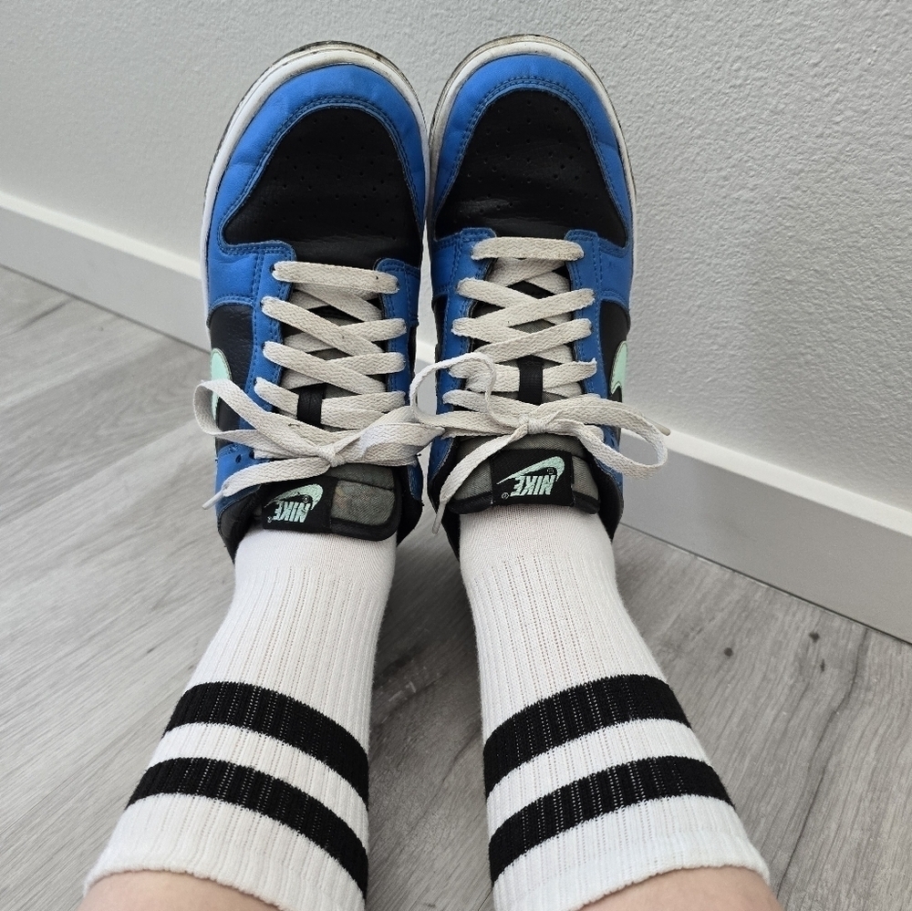 Nike | Dunk Low SE Crater blue black sporty streetwear sneakers | WMS 7.5 - Picture 6 of 13